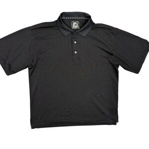 FootJoy Polo Golf Shirt Short Sleeve Black Large